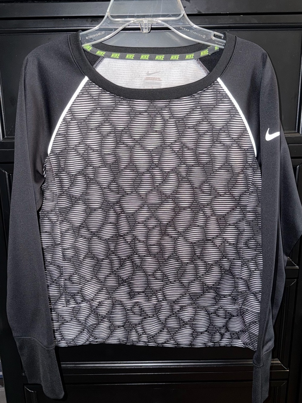 Nike White Heathered Performance Crew with Subtle Logo